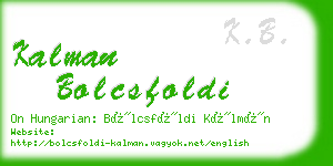kalman bolcsfoldi business card